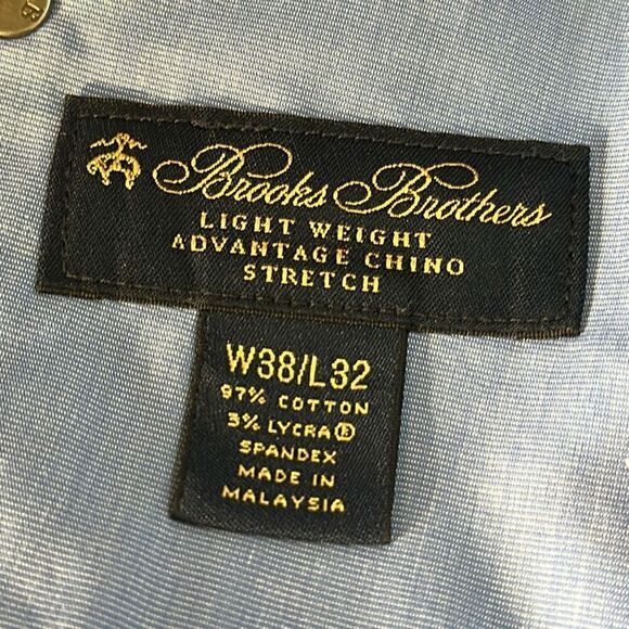 Brooks Brothers Light Weight Advantage Chino Stretch Pants size W38 L32 - Picture 7 of 8